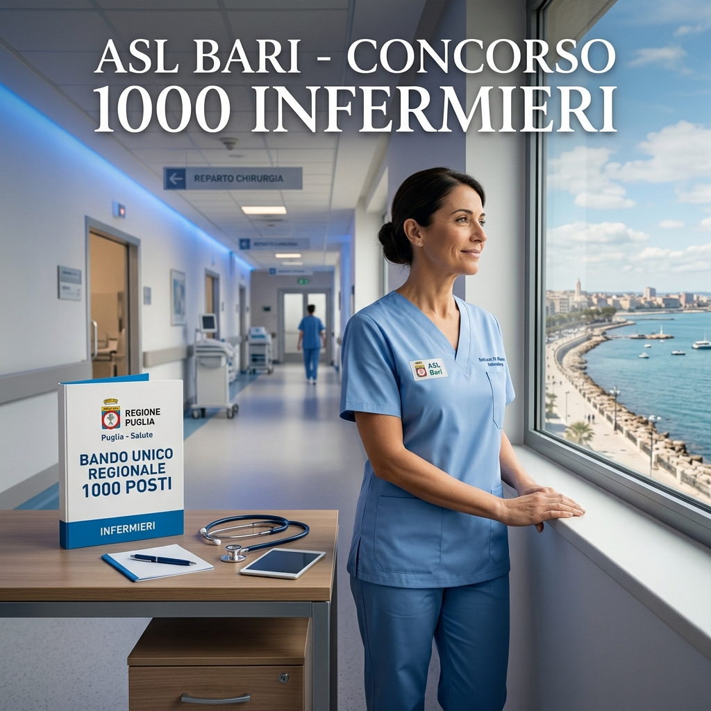 Copertina: ASL Bari: Concorso Unico Regionale 1000 posti Infermiere (Puglia)